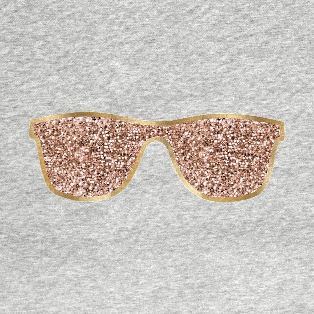 Sunglasses - rose gold glitter by RoseAesthetic